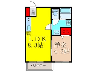 Dias東石切の物件間取画像